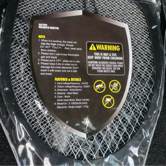 1 pc battery powered  Bug Zapper Racket - Picture 2 of 2